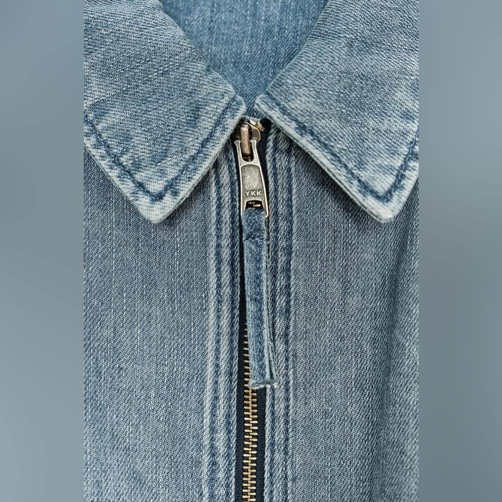 ZARA Denim Bomber Jacket ZW Collection, Medium. NWT - Picture 9 of 14